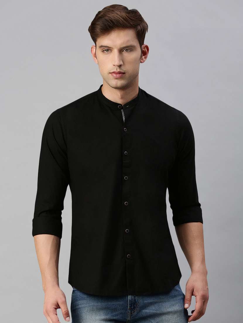 mens solid casual shirt