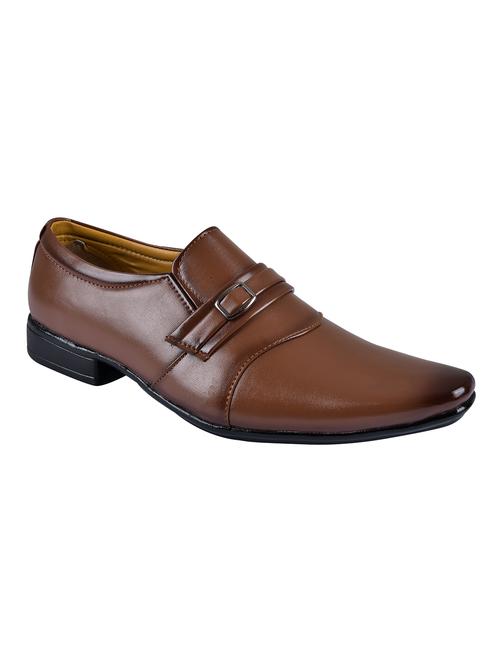 brown slip on formal shoes - 19963679 -  Standard Image - 0