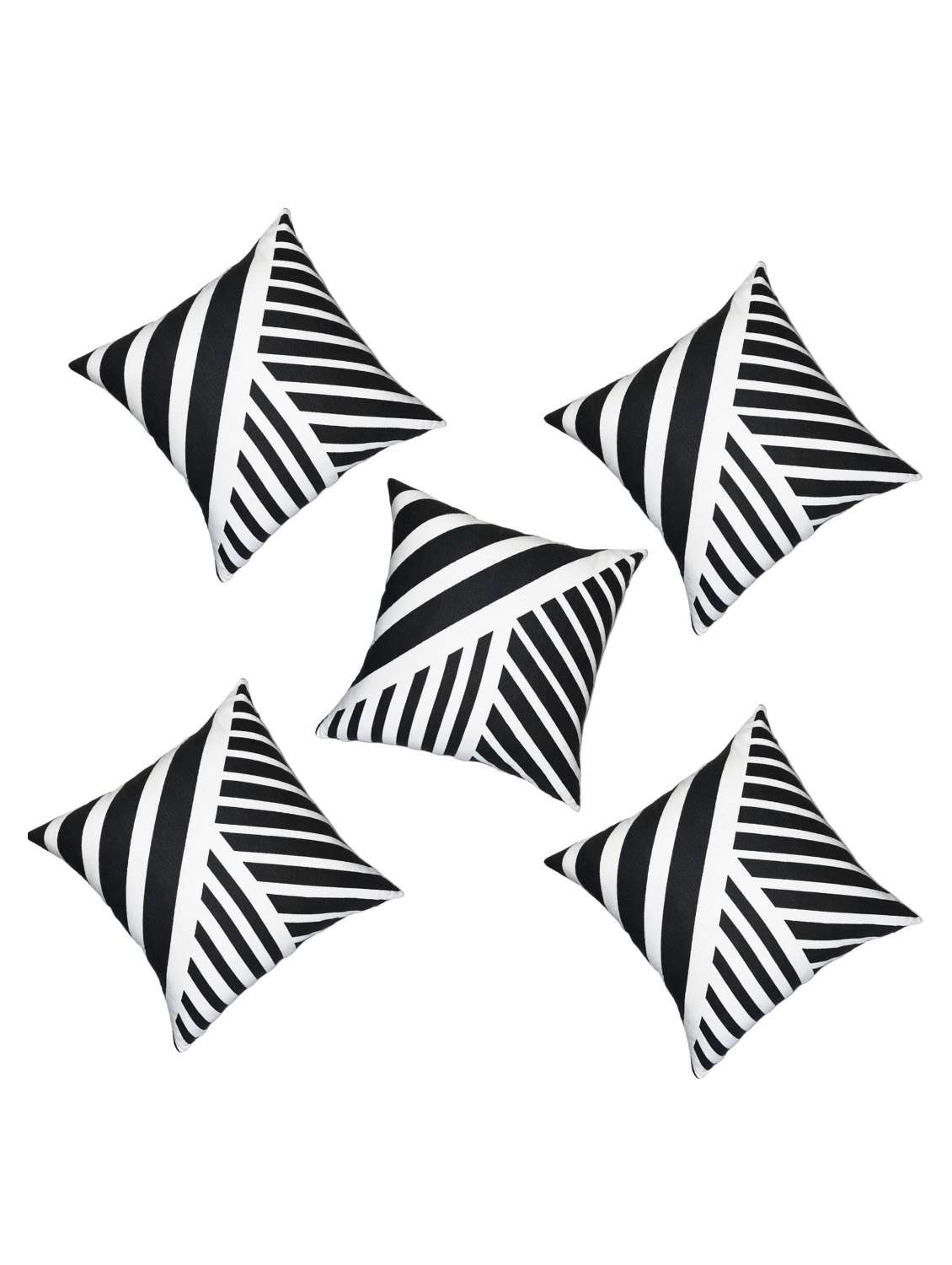 set of 5 printed cushions cover