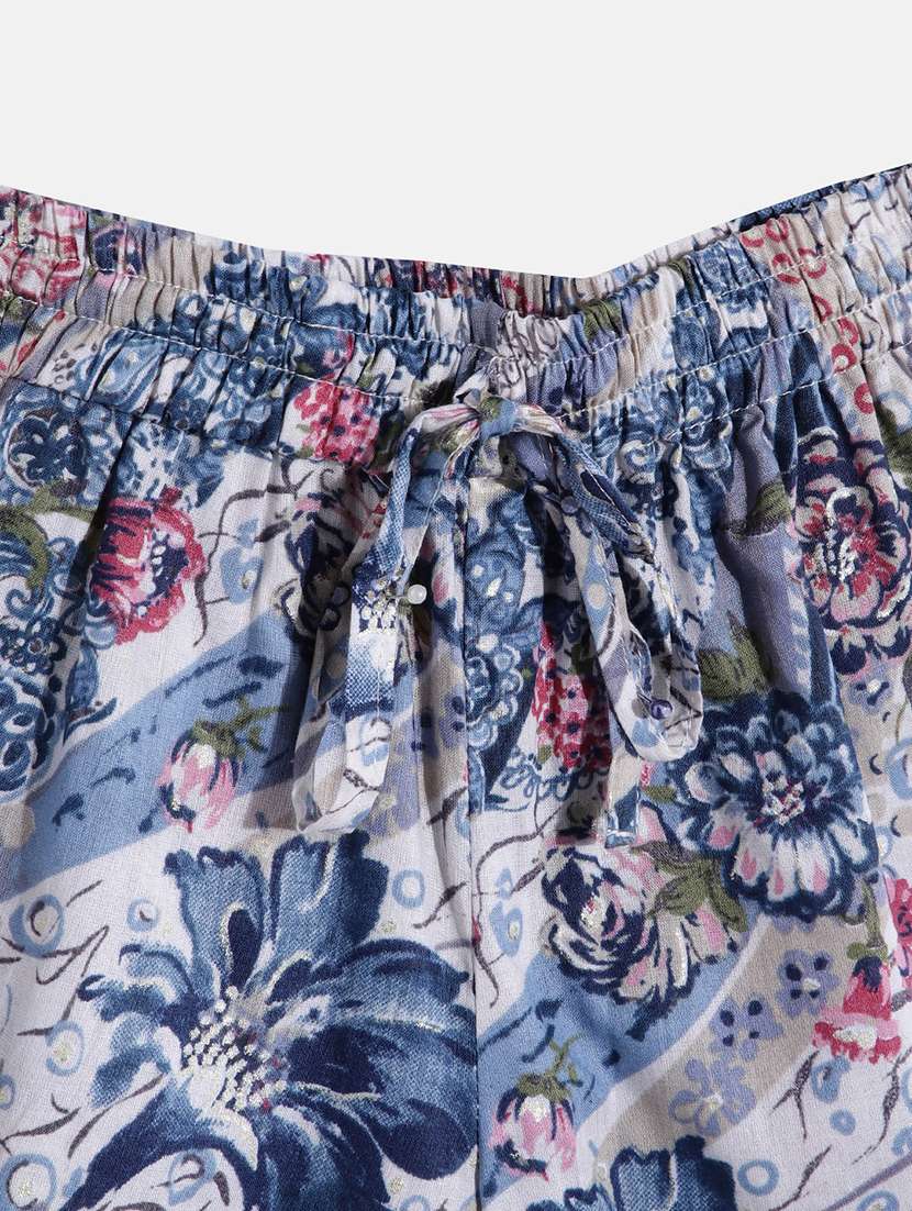 blue printed cotton twin set - 19964612 -  Standard Image - 4