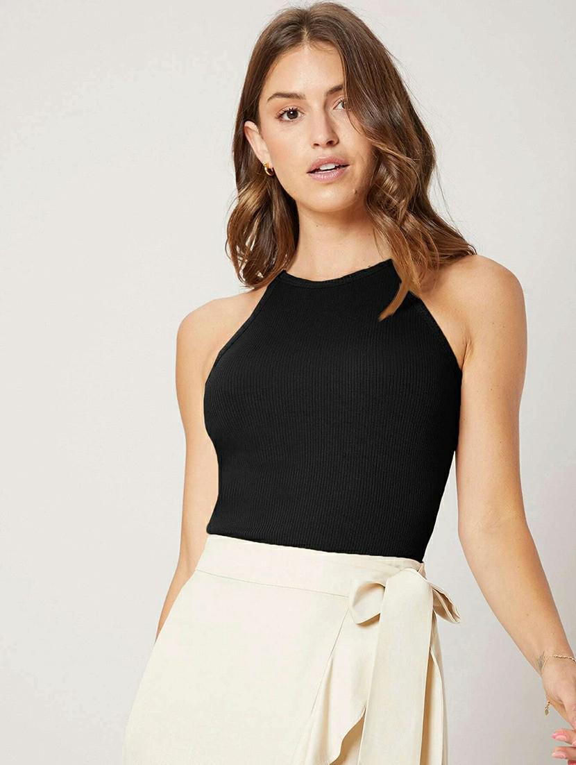 women's straight round neck top - 19964622 -  Zoom Image - 0