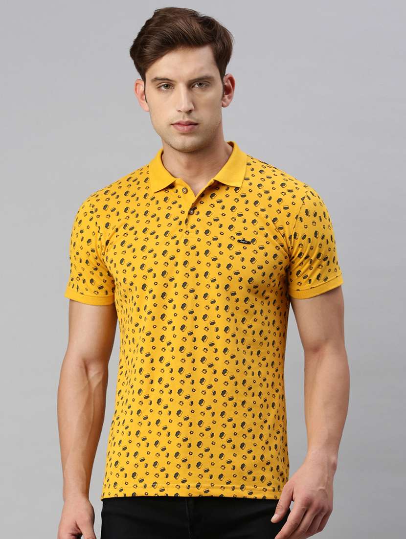 polo neck printed polo t-shirt - 19967885 - Zoom Image - 0