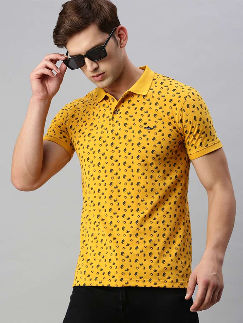 polo neck printed polo t-shirt - 19967885 - Standard Image - 1