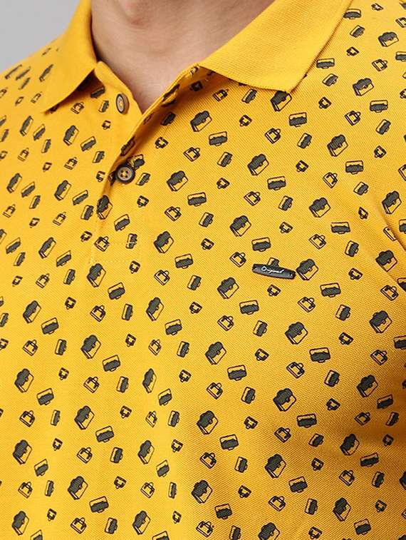 polo neck printed polo t-shirt - 19967885 - Standard Image - 4