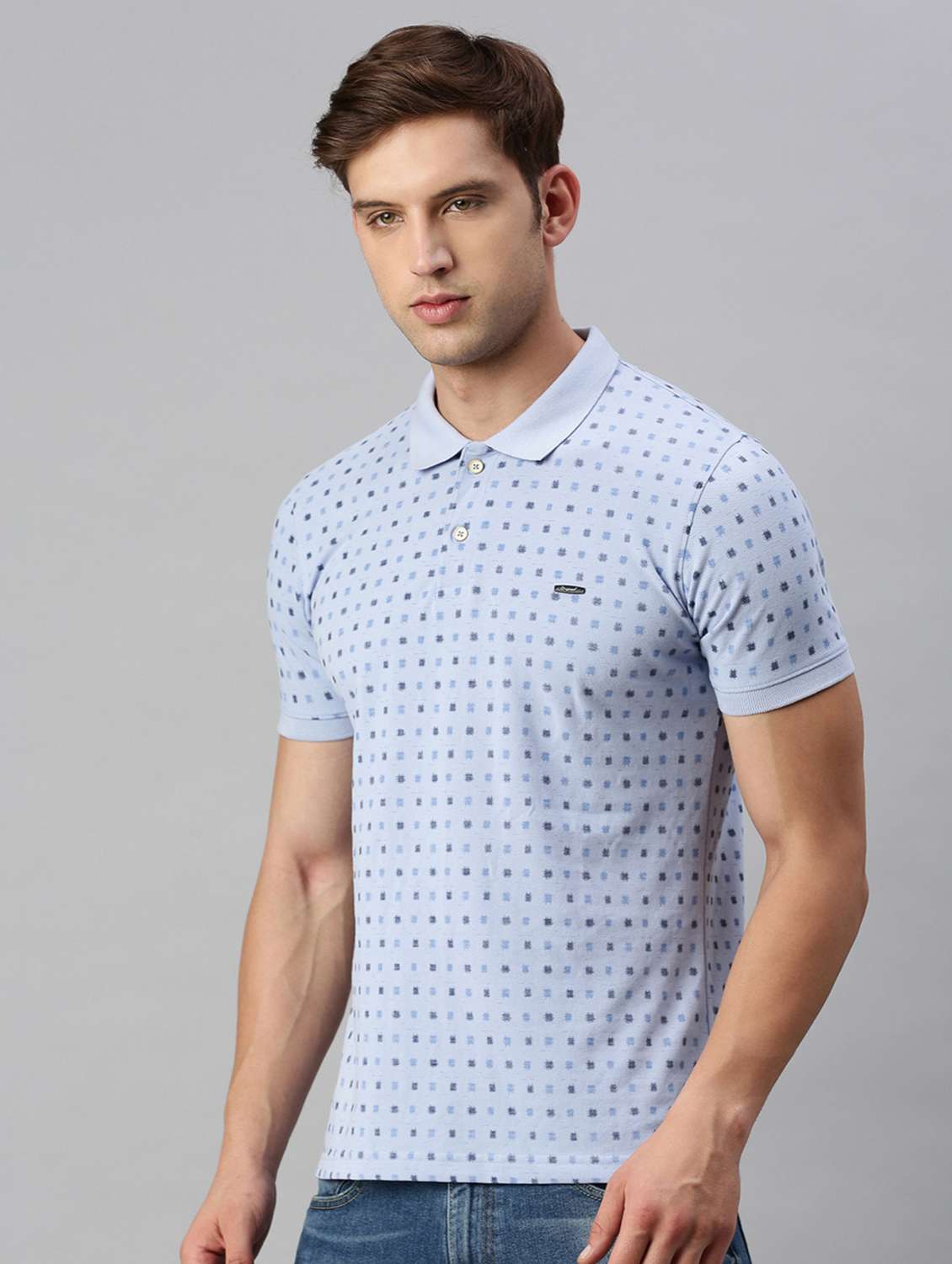 polo neck printed polo t-shirt - 19967887 -  Standard Image - 1