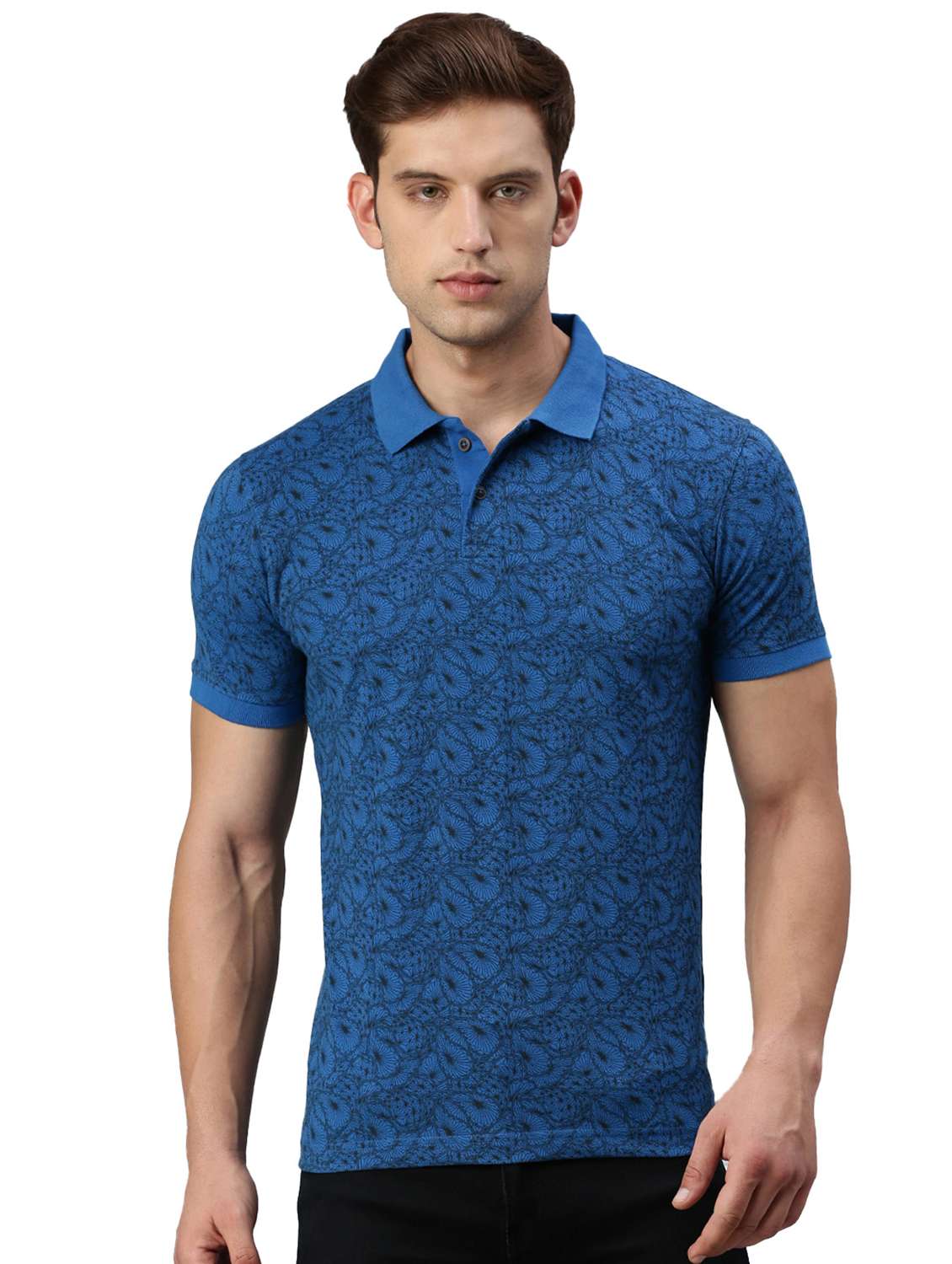 polo neck printed polo t-shirt