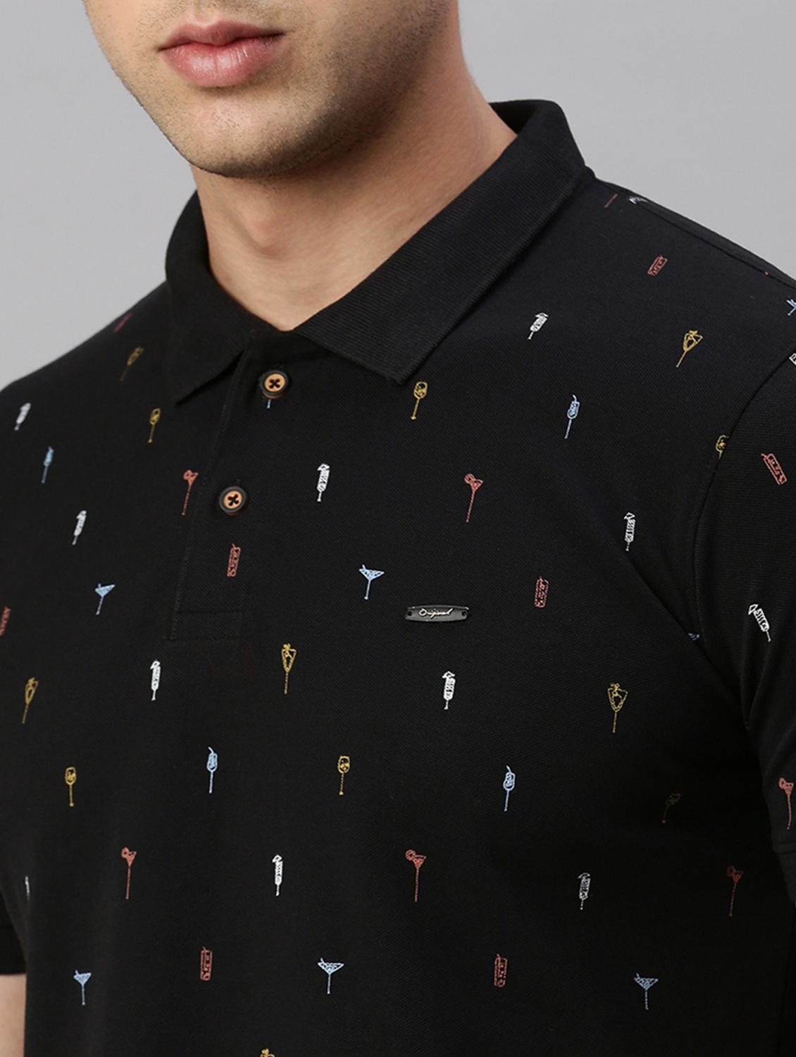 polo neck printed polo t-shirt - 19967890 - Standard Image - 4