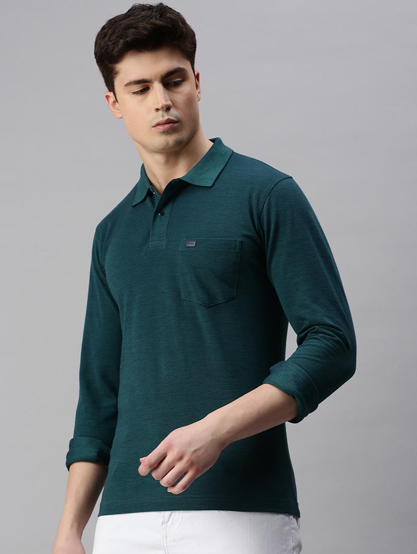 polo neck solid polo t-shirt - 19967894 - Standard Image - 1