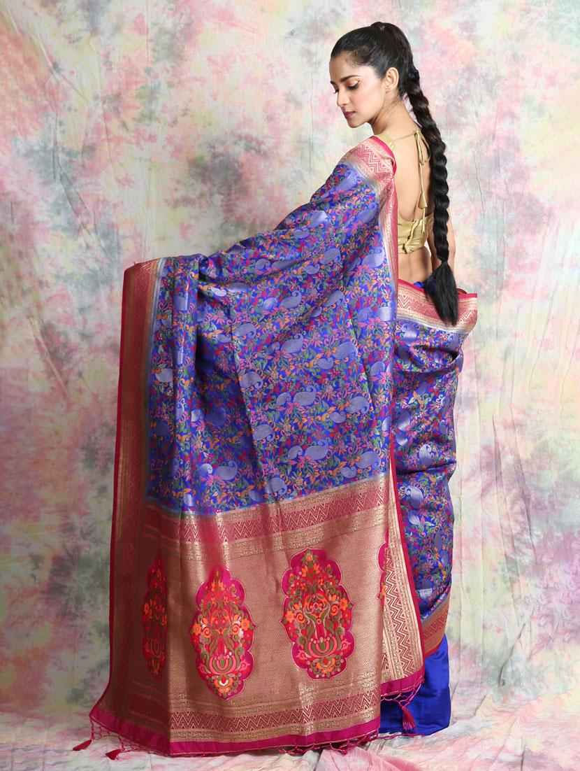 self design woven saree with blouse - 19968903 -  Standard Image - 1