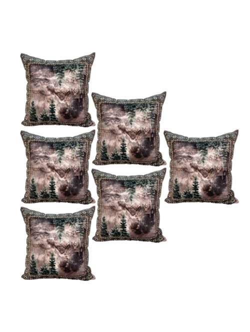 nature printed home décor cushions cover set of 5,16x16 inch - 19970014 -  Standard Image - 0