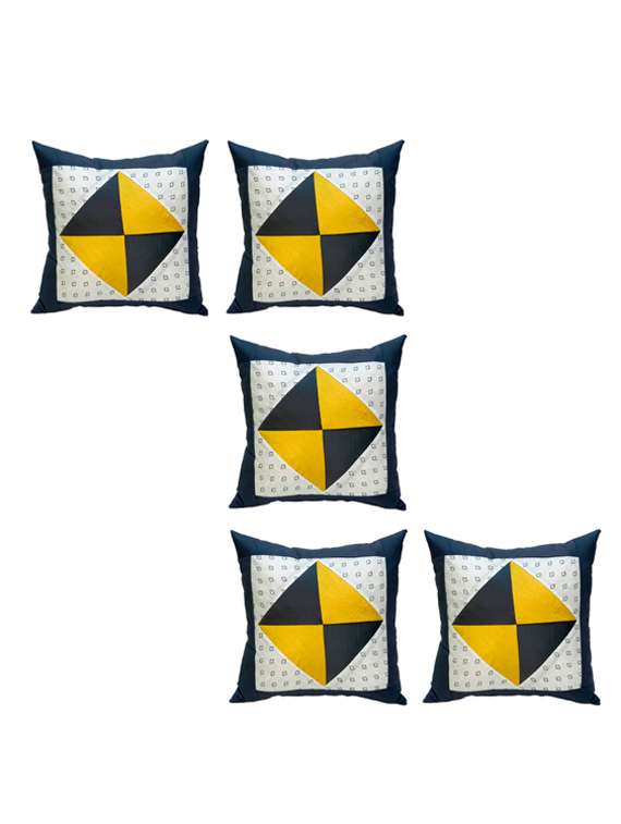 geometric sofa cushion cover for sofa bedroom bedroom, living room, office diwali decoration set of 5,16x16 inch