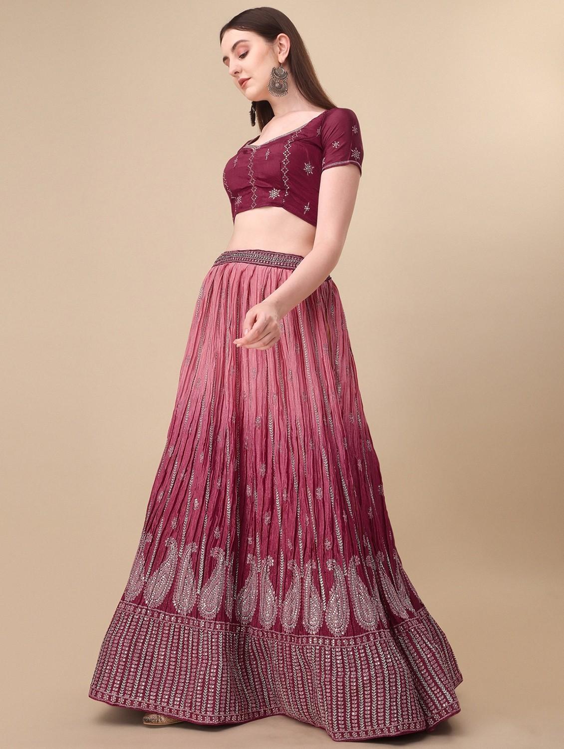 embroidered lehenga choli with dupatta set - 19970341 - Standard Image - 1