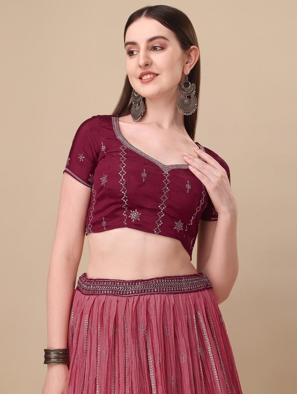 embroidered lehenga choli with dupatta set - 19970341 - Standard Image - 4
