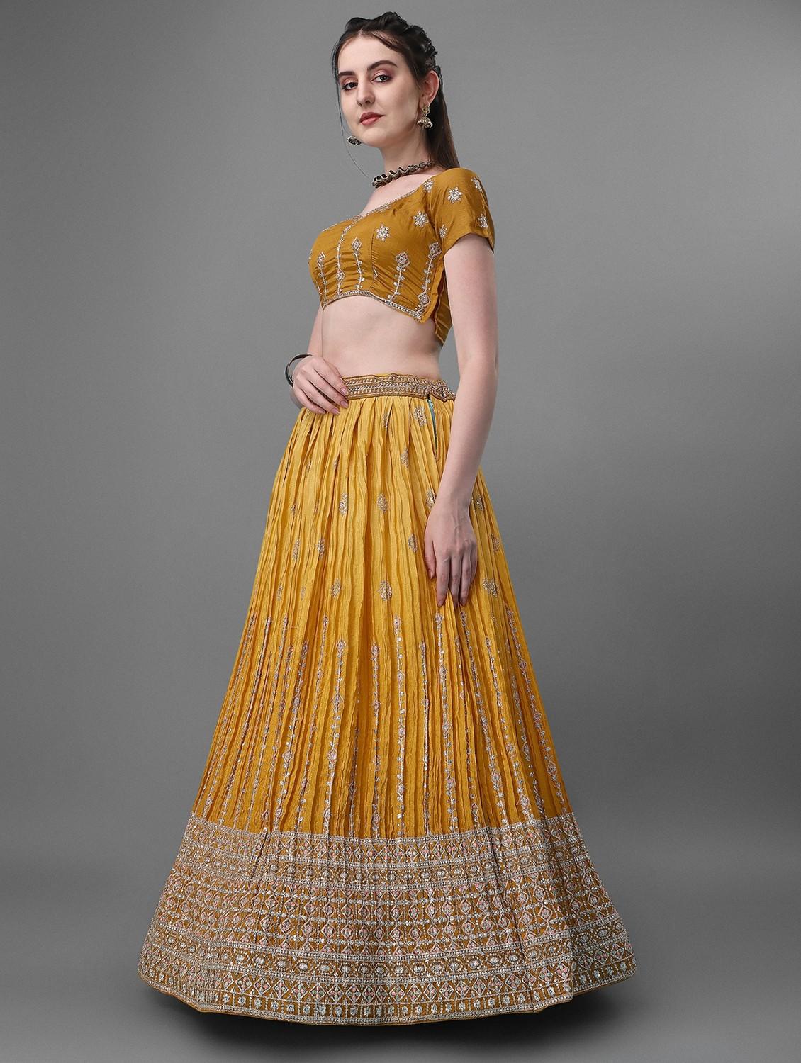 embroidered lehenga choli with dupatta set - 19970345 -  Standard Image - 1