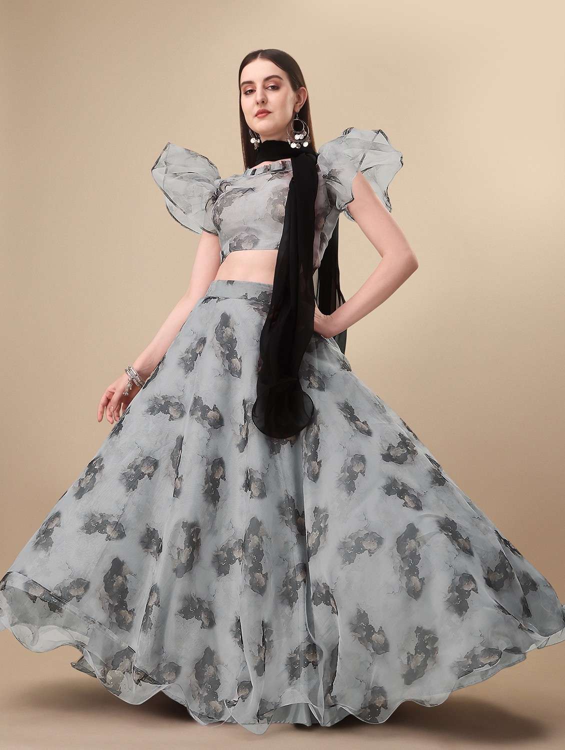 printed lehenga choli with dupatta set - 19970350 -  Standard Image - 4