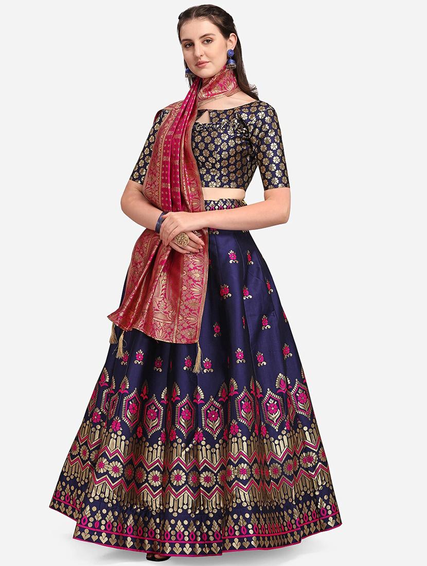 banarasi lehenga choli with dupatta set - 19970373 - Standard Image - 1