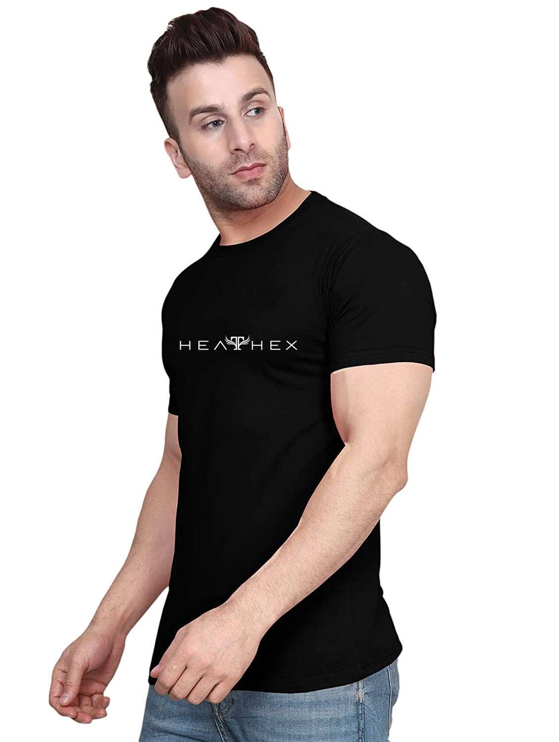 round neck printed regular t-shirt - 19970688 -  Standard Image - 1