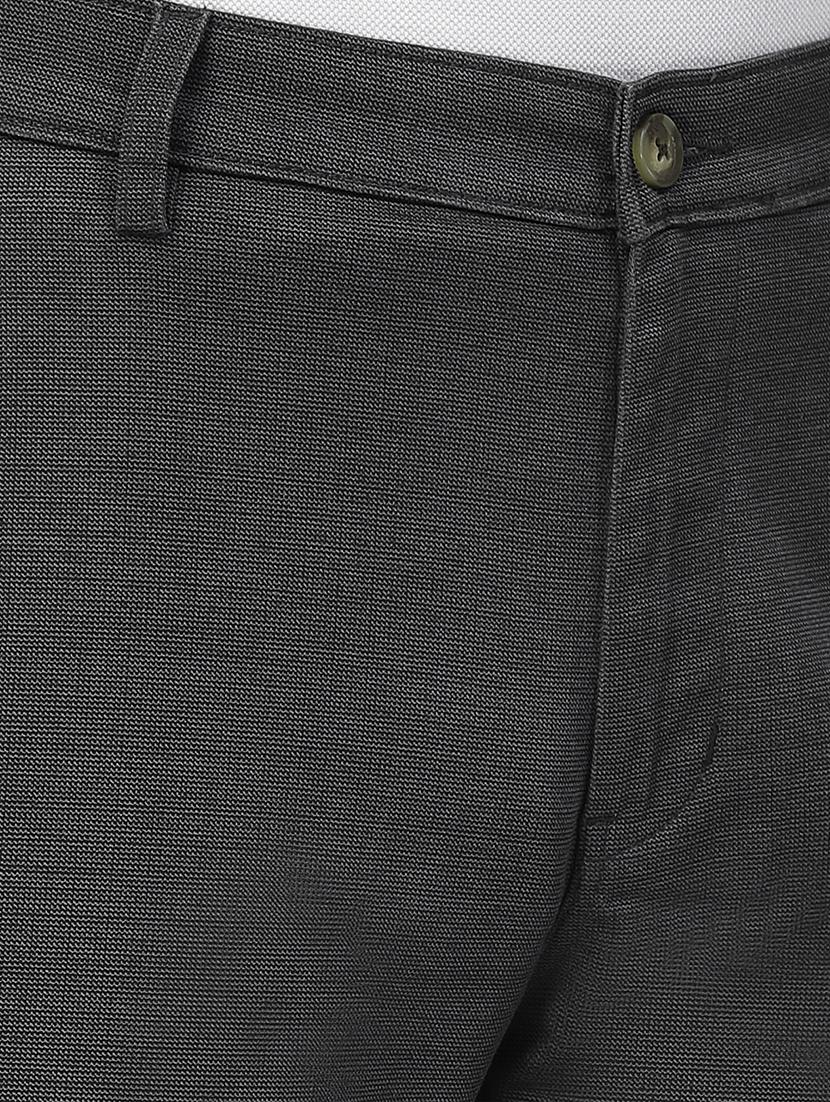 grey cotton flat front trouser - 19971589 - Standard Image - 4