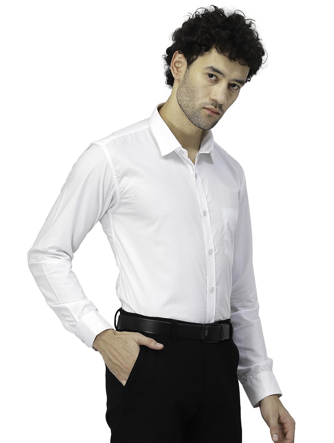 mens solids formal shirt - 19971605 - Standard Image - 1