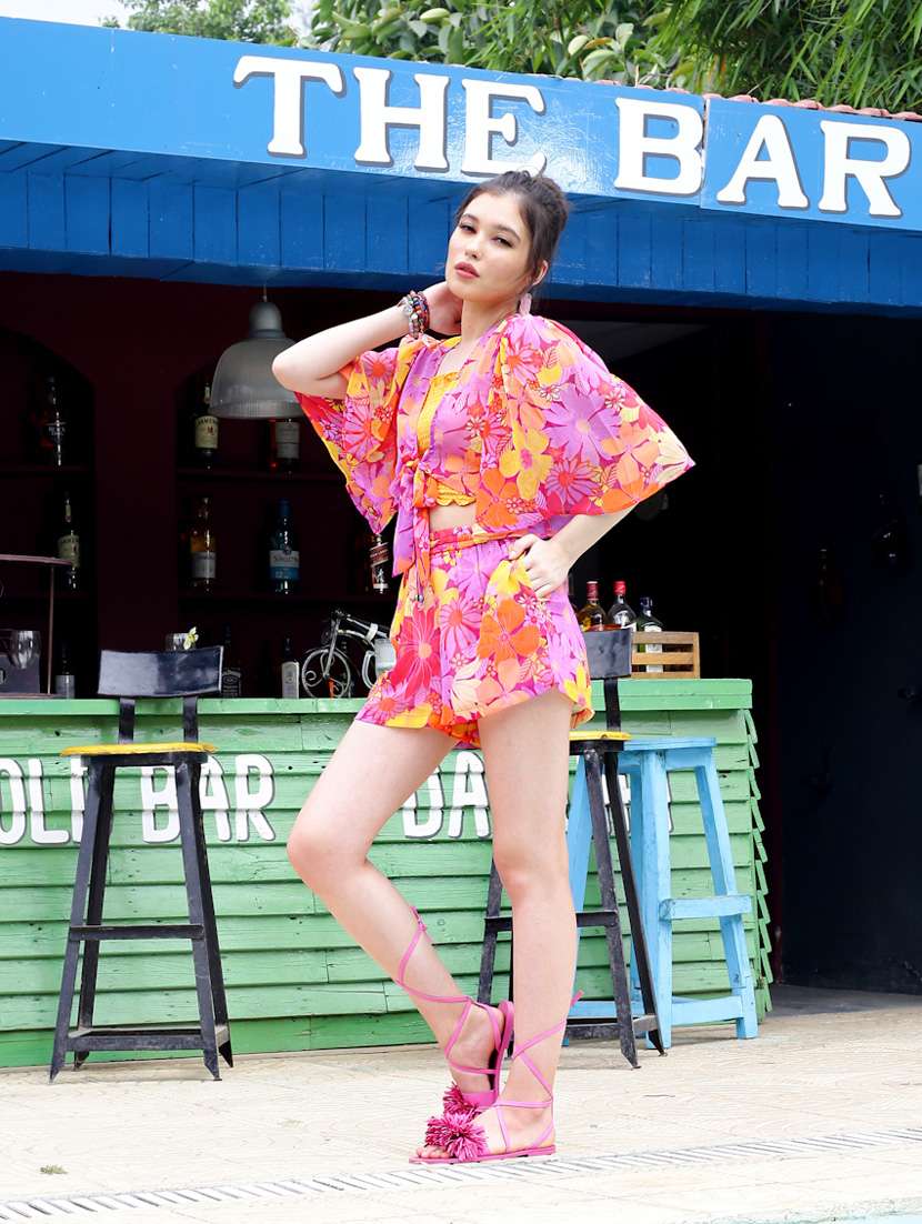 printed top and shorts co-ord set - 19971625 -  Standard Image - 1