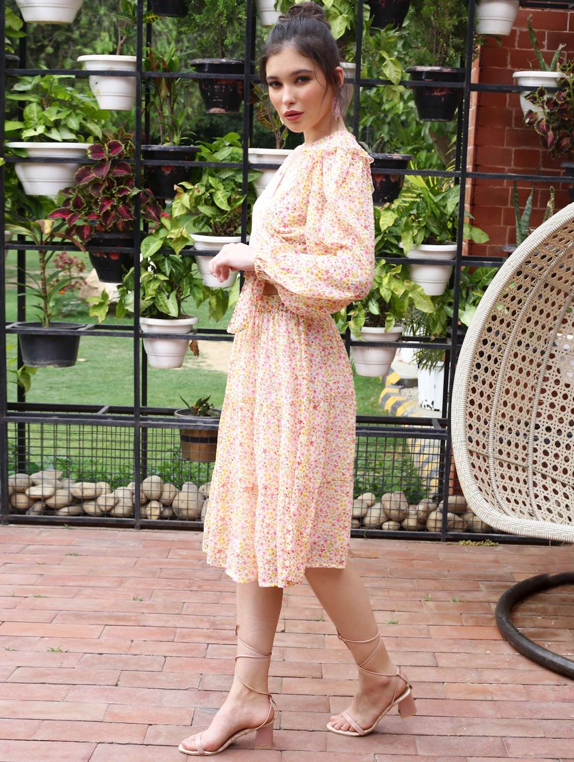 printed top and skirt co-ord set - 19971631 -  Standard Image - 1