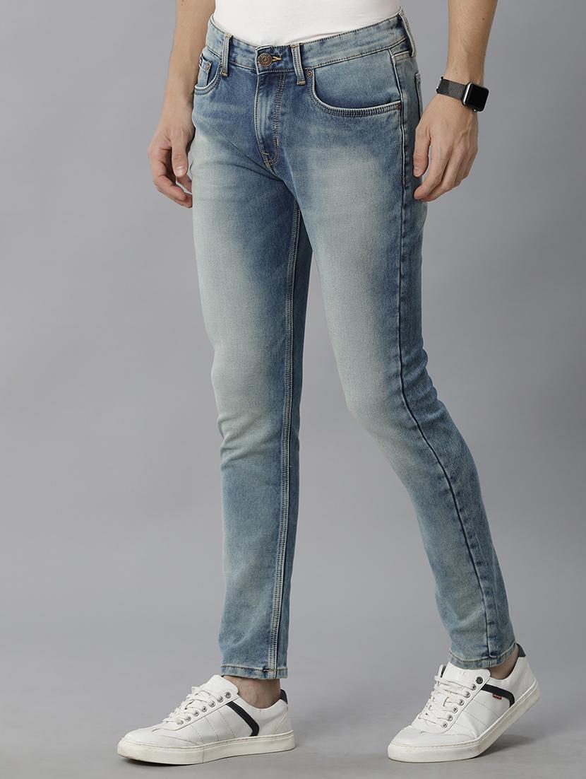 heavy washed mid rise slim fit blue jean - 19972017 -  Standard Image - 1