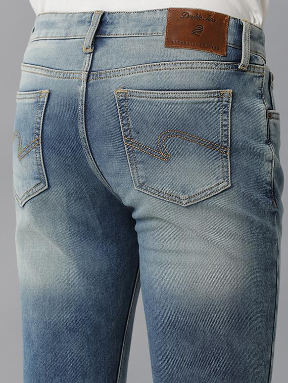 heavy washed mid rise slim fit blue jean - 19972017 - Standard Image - 4