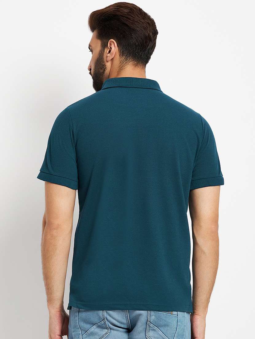 men's solid cotton polo t-shirt - 19972045 -  Standard Image - 1