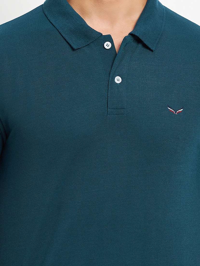 men's solid cotton polo t-shirt - 19972045 -  Standard Image - 4