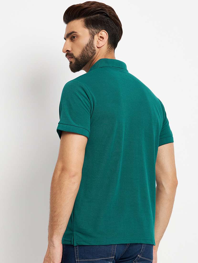 men's solid cotton polo t-shirt - 19972048 -  Standard Image - 1