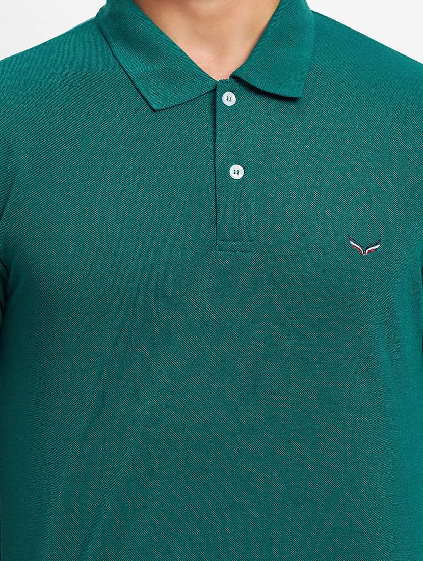 men's solid cotton polo t-shirt - 19972048 -  Standard Image - 4