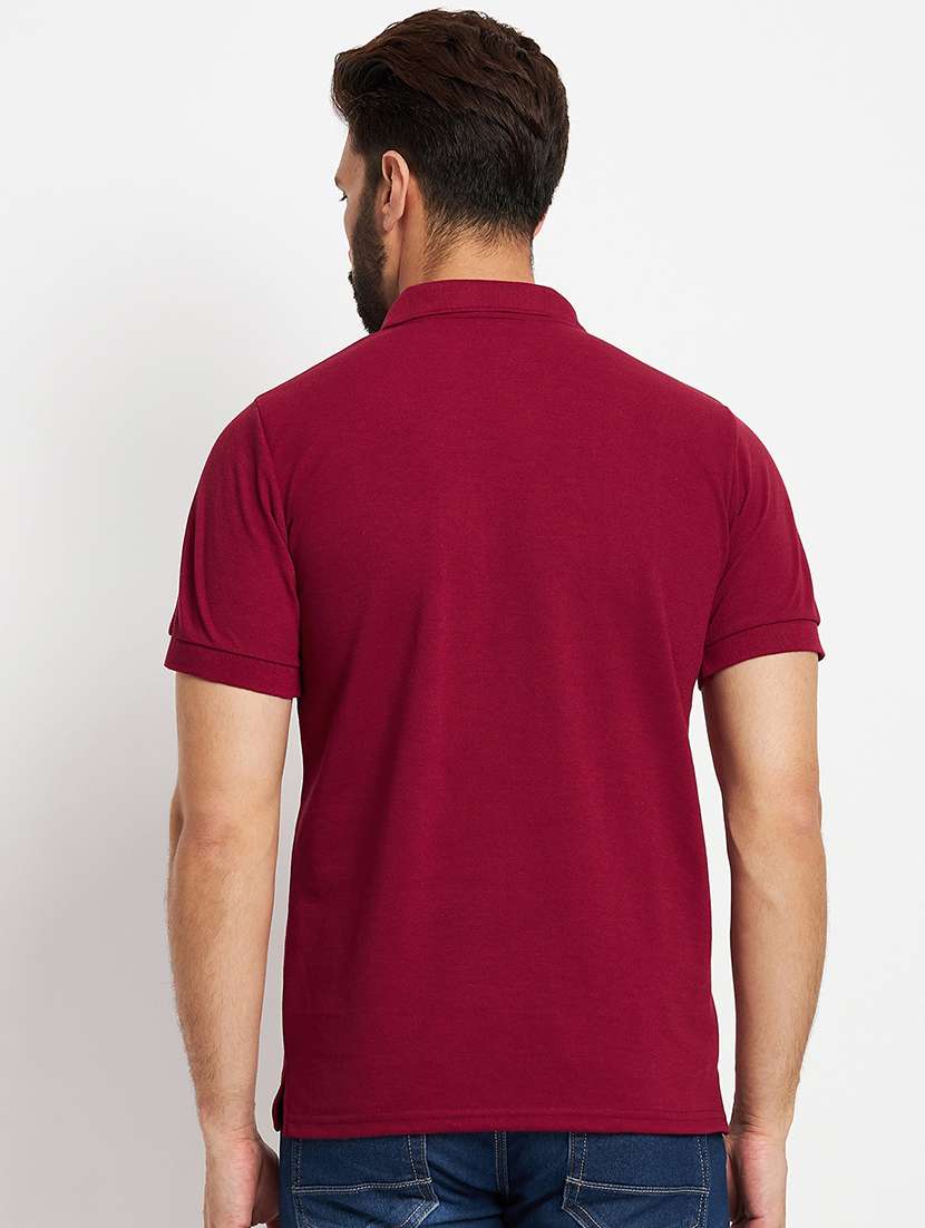 men's solid cotton polo t-shirt - 19972050 -  Standard Image - 1