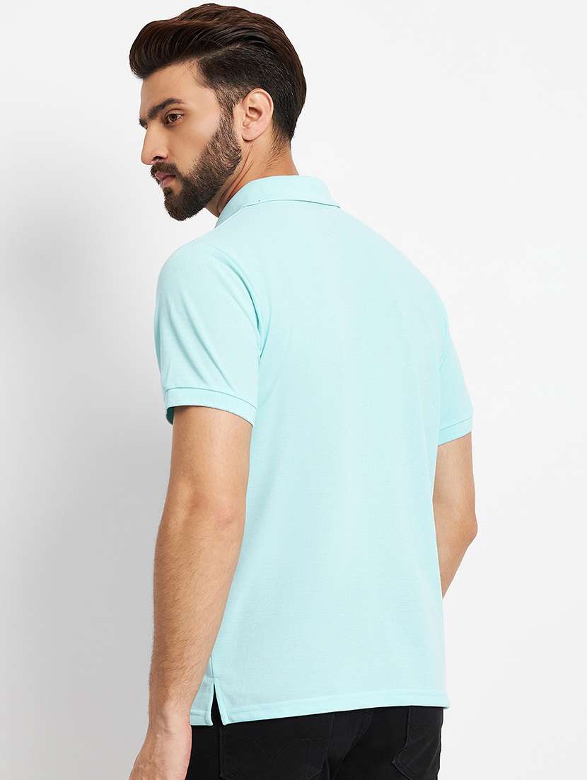 men's solid cotton polo t-shirt - 19972057 -  Standard Image - 1