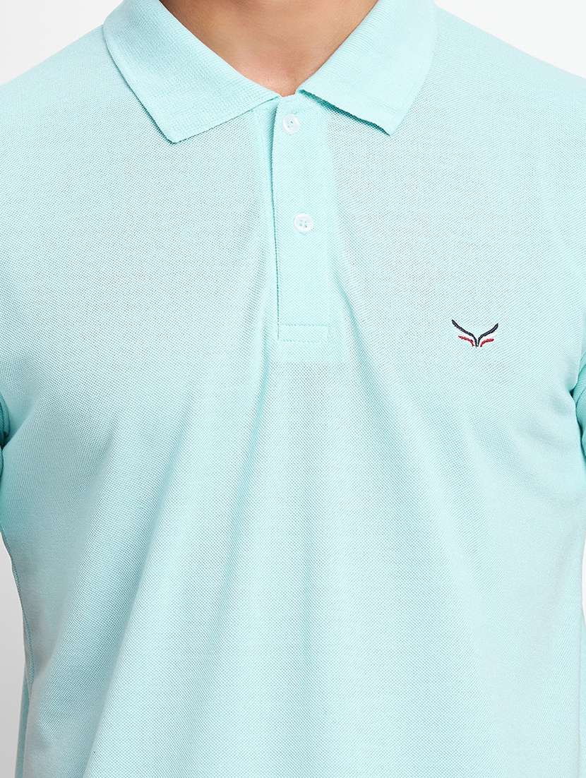 men's solid cotton polo t-shirt - 19972057 -  Standard Image - 4