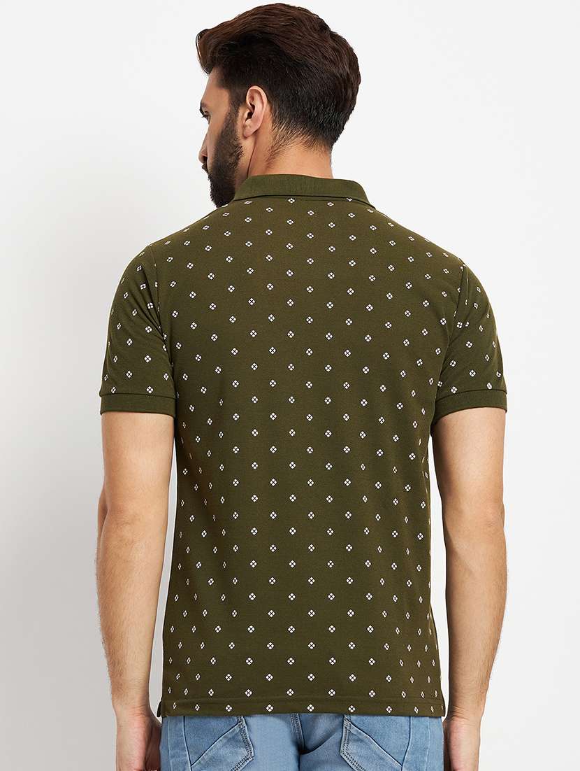 men's printed cotton polo t-shirt - 19972065 -  Standard Image - 1