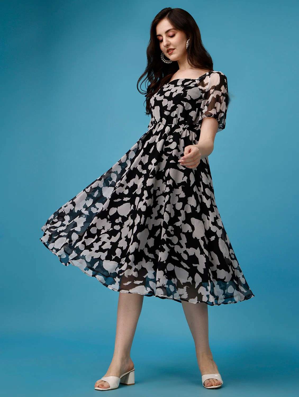 women's fit & flare floral dress