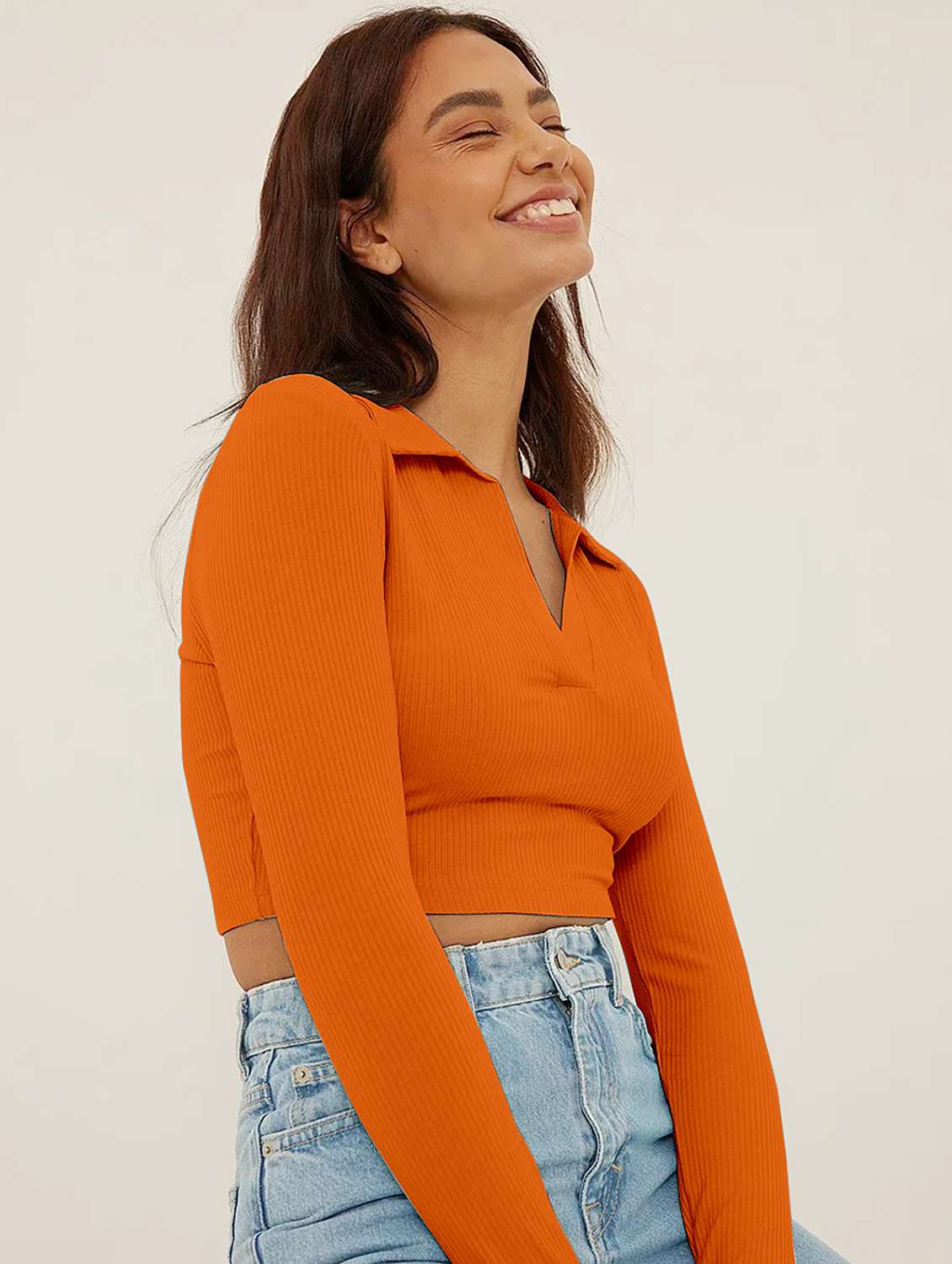 women's crop collared top - 19974583 -  Standard Image - 1