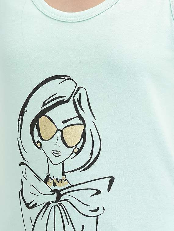 round neck printed regular tee - 19975784 -  Standard Image - 4