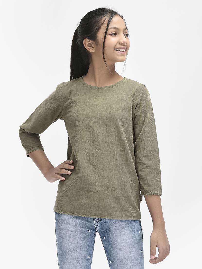 girls round neck top