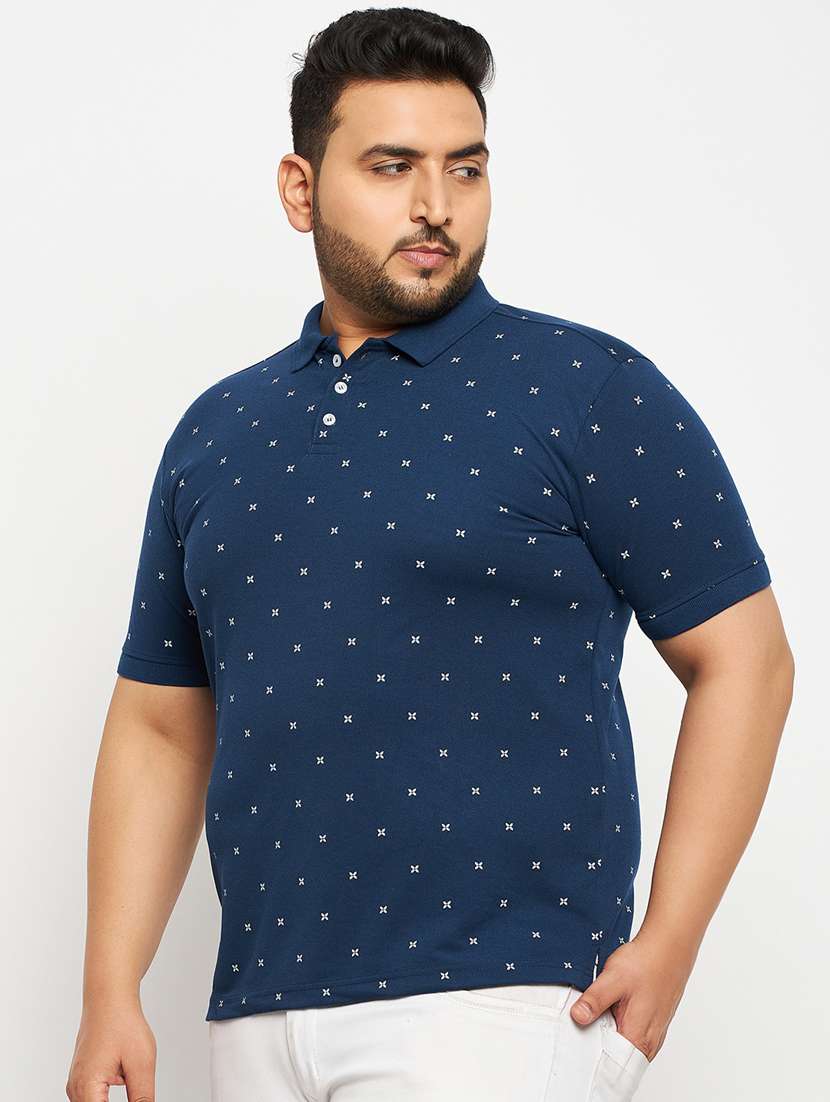men's printed cotton polo t-shirt