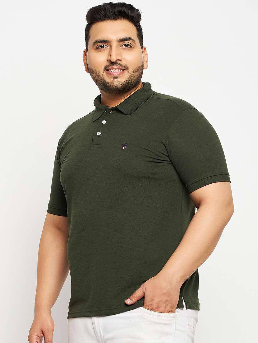 men's solid cotton polo t-shirt