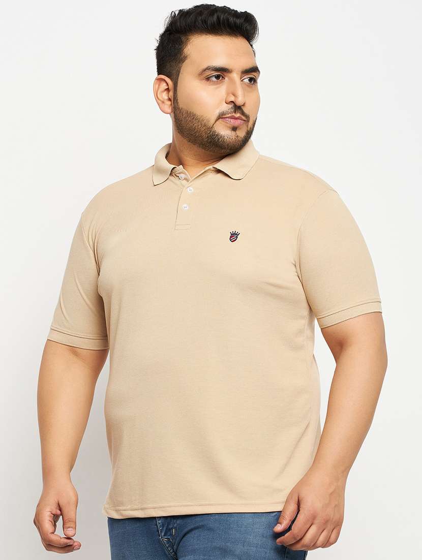 men's solid cotton polo t-shirt
