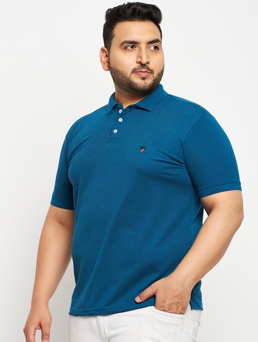 men's solid cotton polo t-shirt - 19977028 -  Zoom Image - 0