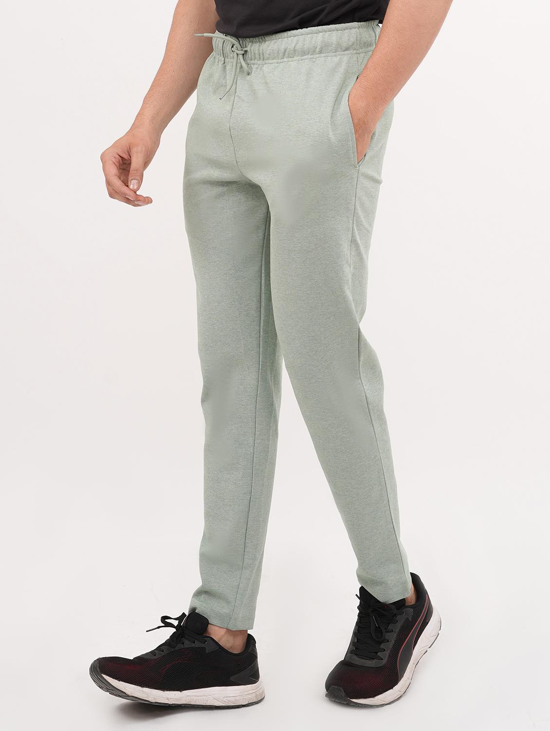 grey solid full length track pant - 19977161 - Standard Image - 1