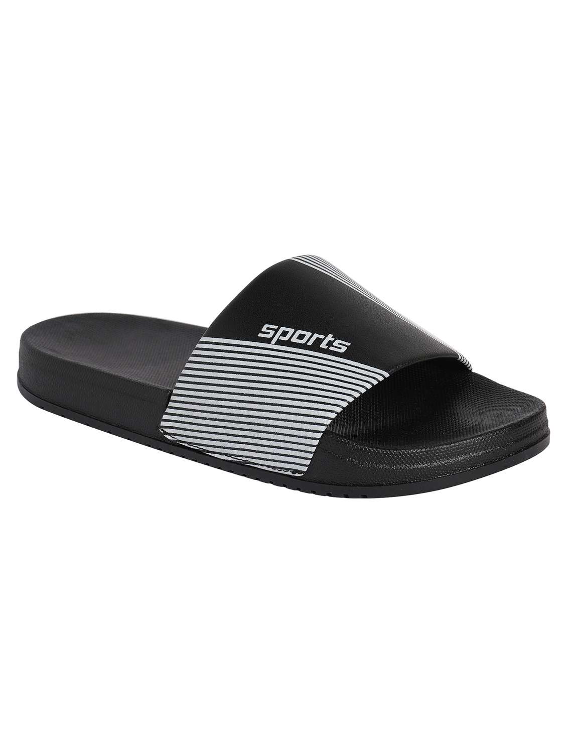 black resin slip on flip flops - 19977760 -  Standard Image - 1
