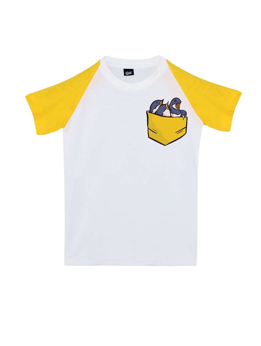multi colored printed round neck t-shirt