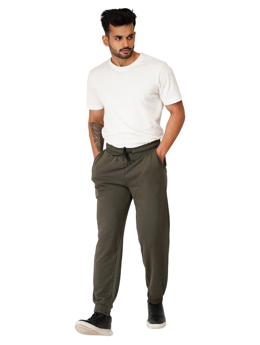 grey solid regular fit jogger - 19980053 - Standard Image - 4