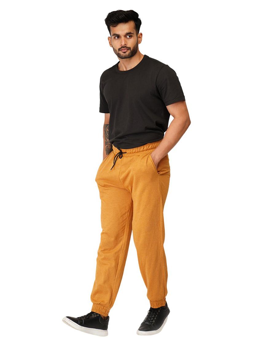 orange solid regular fit jogger - 19980054 - Standard Image - 4