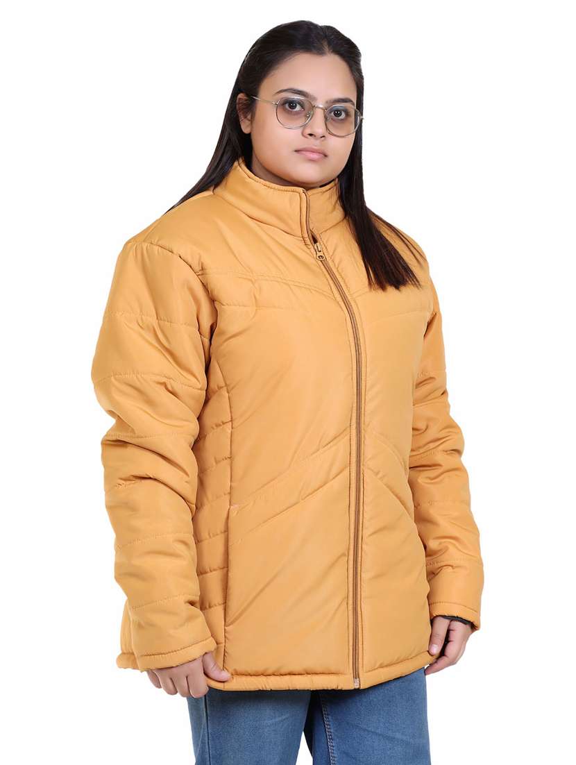 solid poly blend quilted & padded jacket - 19981021 -  Standard Image - 1