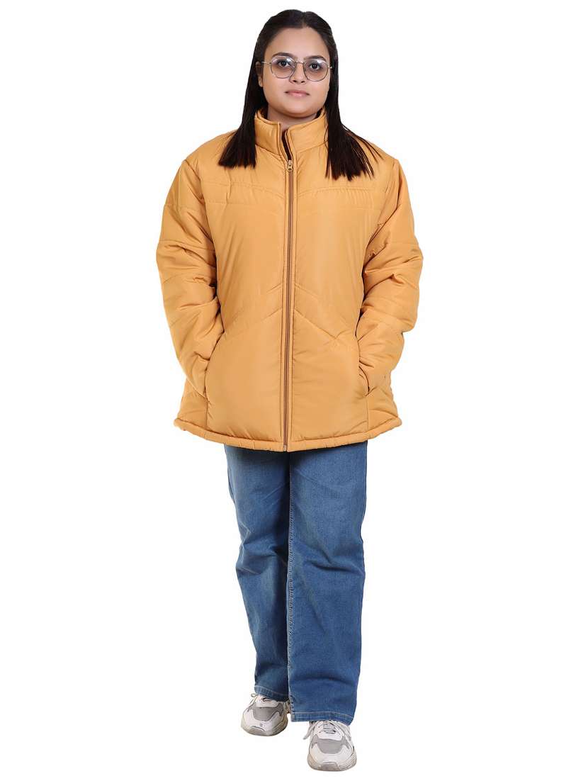 solid poly blend quilted & padded jacket - 19981021 -  Standard Image - 4